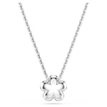 Ariana Grande x Swarovski pendant Crystal Pearl, Round cut, Flower, White, Rhodium plated